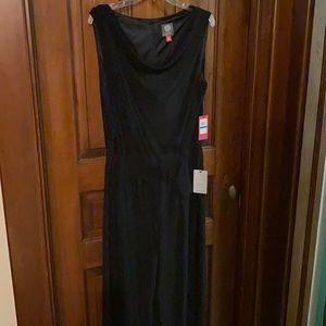 Sleeveless jumpsuit with drawstring waistband